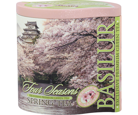 Spring Tea Tin Caddy - 100g Loose Leaf Green Tea