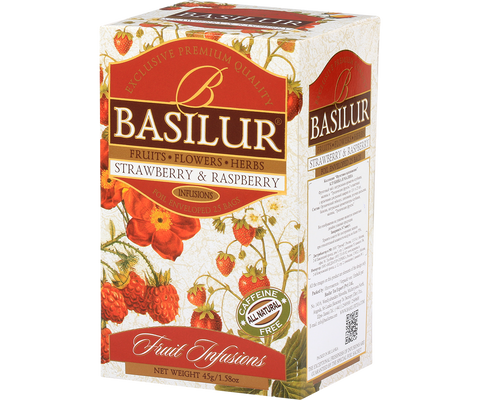 Fruit Infusions - Strawberry & Raspberry - 25 Enveloped Tea Bags