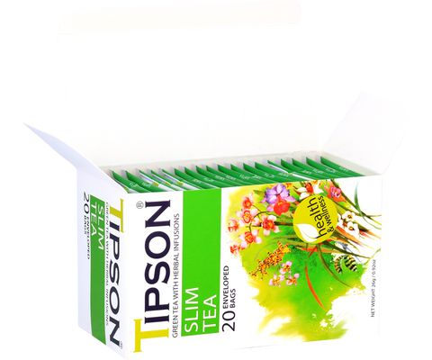 Tipson Herbal Wellness - Slim Tea - 20 Enveloped Tea Bags