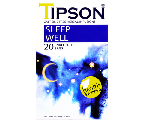 Tipson Herbal Wellness - Sleep Well Tea - 20 Enveloped Tea Bags
