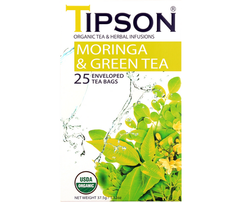 Organic Moringa & Green Tea - 25 Enveloped Tea Bags