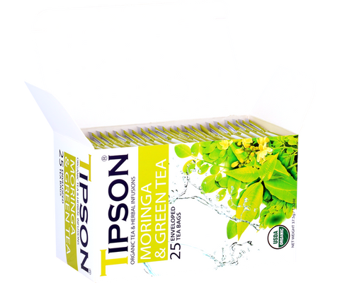 Organic Moringa & Green Tea - 25 Enveloped Tea Bags