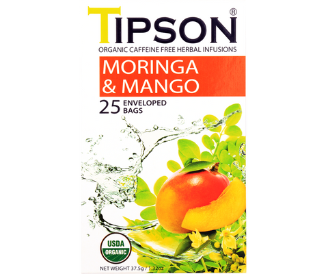 Organic Moringa Mango - 25 Enveloped Tea Bags