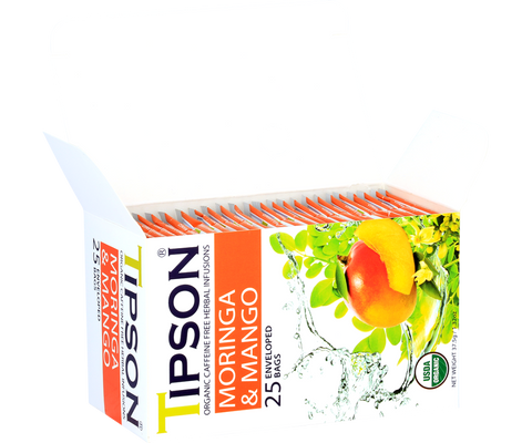 Organic Moringa Mango - 25 Enveloped Tea Bags