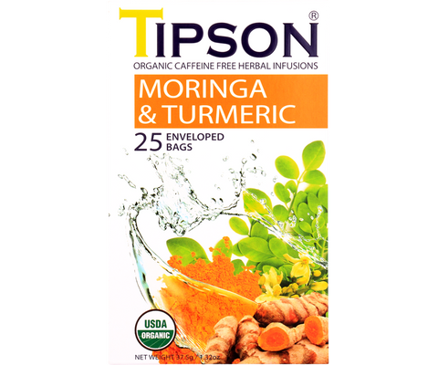 Organic Moringa & Turmeric - 25 Enveloped Tea Bags