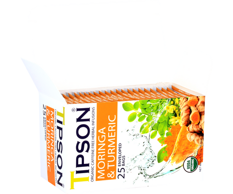 Organic Moringa & Turmeric - 25 Enveloped Tea Bags