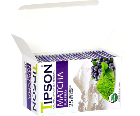 Organic Matcha Blueberry - 25 Enveloped Tea Bags