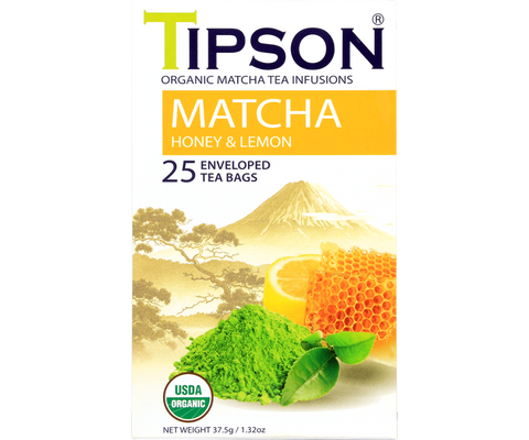 Organic Matcha Honey & Lemon - 25 Enveloped Tea Bags