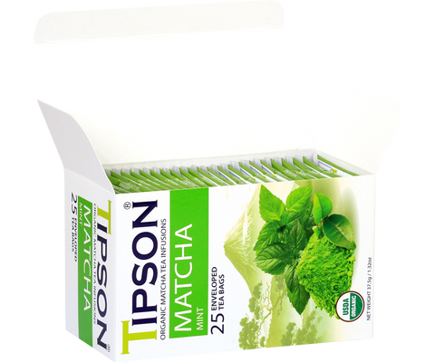 Organic Matcha & Mint - 25 Enveloped Tea Bags