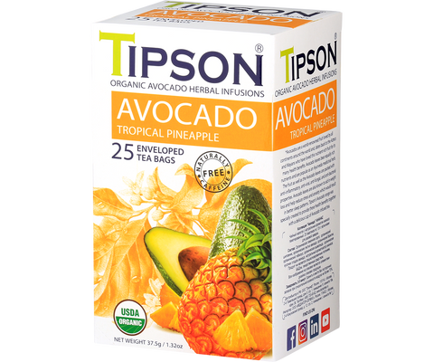 Tipson Avocado - Tropical Pineapple - 25 Enveloped Tea Bags