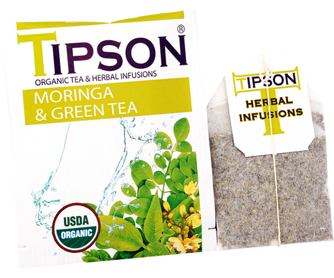 Organic Moringa & Green Tea - 25 Enveloped Tea Bags