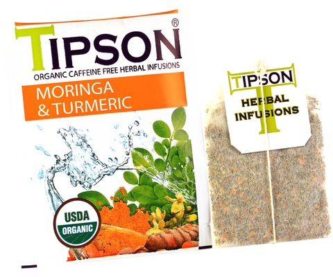 Organic Moringa & Turmeric - 25 Enveloped Tea Bags