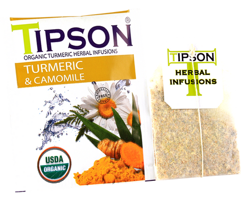 Organic Turmeric & Chamomile - 25 Enveloped Tea bags
