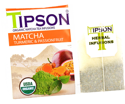 Organic Matcha Turmeric & Passionfruit - 25 Enveloped Tea Bags