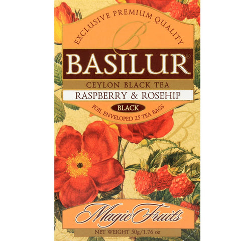 Magic Fruits Raspberry & Rosehip Tea - 25 Enveloped Tea Bags