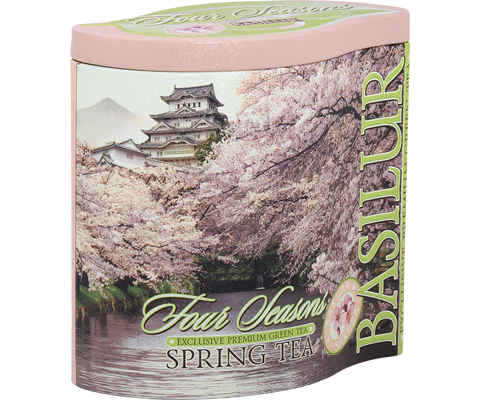 Spring Tea Tin Caddy - 100g Loose Leaf Green Tea