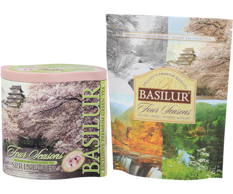 Spring Tea Tin Caddy - 100g Loose Leaf Green Tea