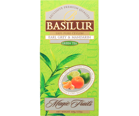 Basilur Earl Grey with Mandarin - 100G Loose Leaf Green Tea