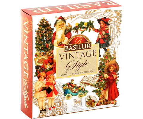 Vintage Style Christmas Gift - 40 Enveloped Tea Bags - 4 Flavours
