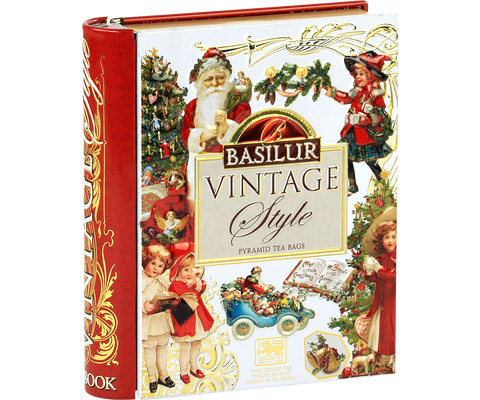 Christmas Mini Tea Book - Vintage - 5 Pyramid Tea Bags
