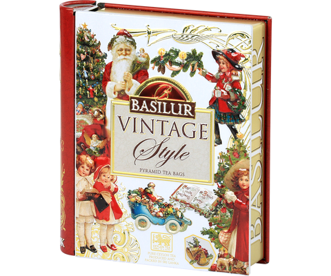 Christmas Mini Tea Book - Vintage - 5 Pyramid Tea Bags