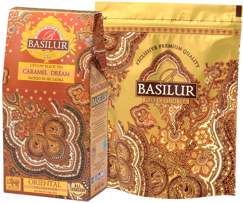 Ceai negru Caramel Dream - 100g frunze vrac, pachet de rezervă