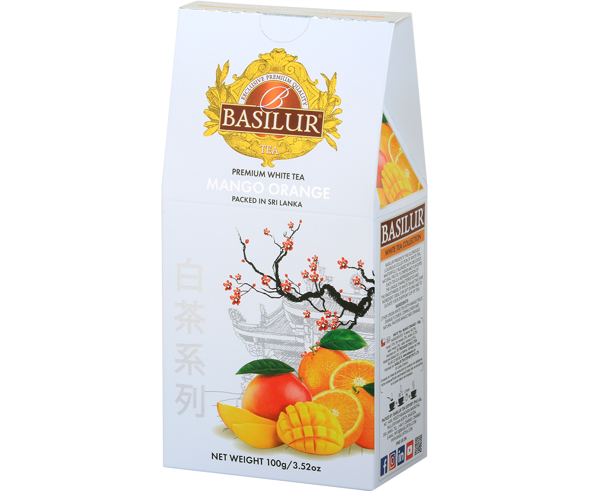 Ceylon White Tea - Mango Orange - 100g Loose Leaf – Basilur Tea Romania