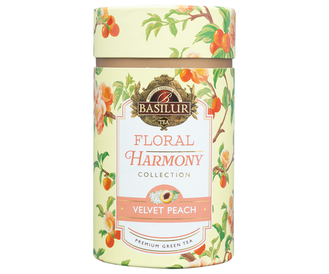 Floral Harmony Velvet Peach – 75g frunze libere - cutie de hârtie