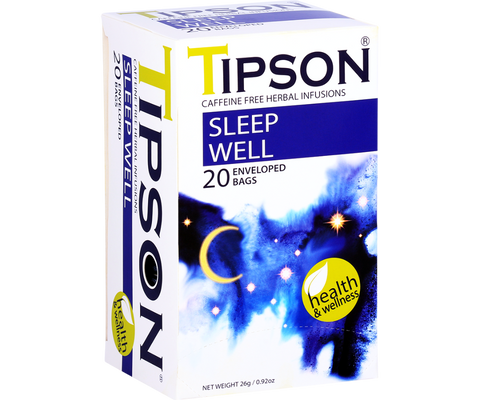 Tipson Herbal Wellness - Sleep Well Tea - 20 Enveloped Tea Bags