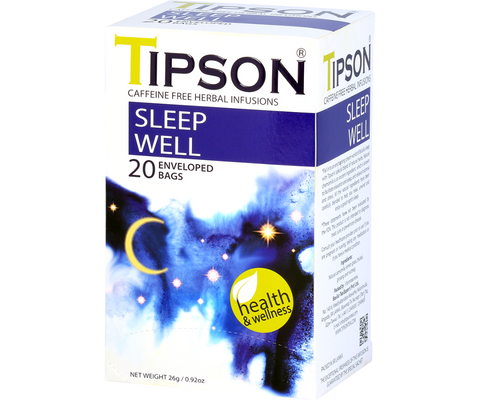 Tipson Herbal Wellness - Sleep Well Tea - 20 Enveloped Tea Bags