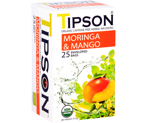 Organic Moringa Mango - 25 Enveloped Tea Bags