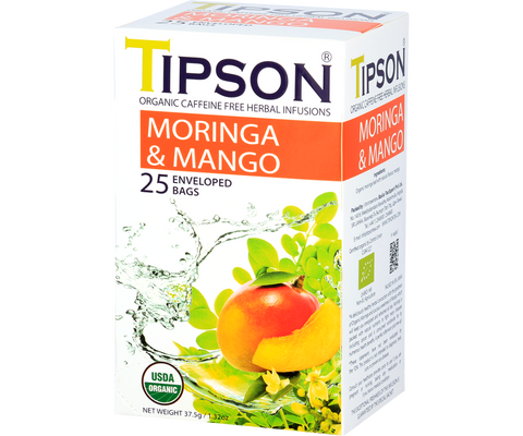 Organic Moringa Mango - 25 Enveloped Tea Bags