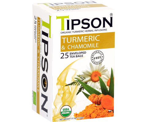 Organic Turmeric & Chamomile - 25 Enveloped Tea bags