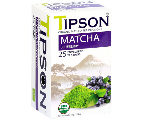 Organic Matcha Blueberry - 25 Enveloped Tea Bags