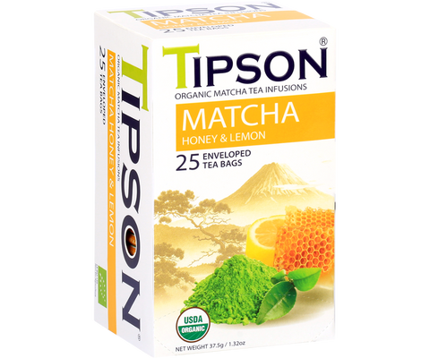 Organic Matcha Honey & Lemon - 25 Enveloped Tea Bags