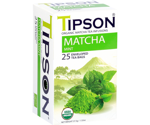 Organic Matcha & Mint - 25 Enveloped Tea Bags