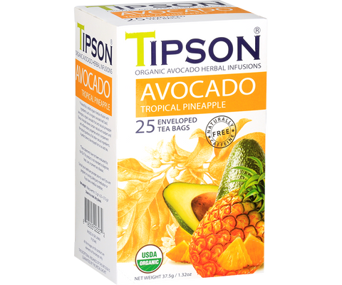 Tipson Avocado - Tropical Pineapple - 25 Enveloped Tea Bags
