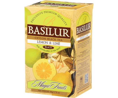 Basilur Lămâie și Lime - 25 pliculețe de ceai