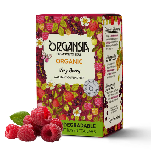 Ceai organic cu fructe de pădure și Ashwagandha - 18 pliculețe