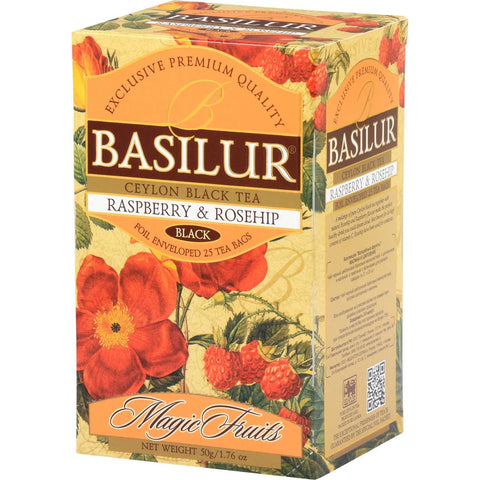 Magic Fruits Raspberry & Rosehip Tea - 25 Enveloped Tea Bags